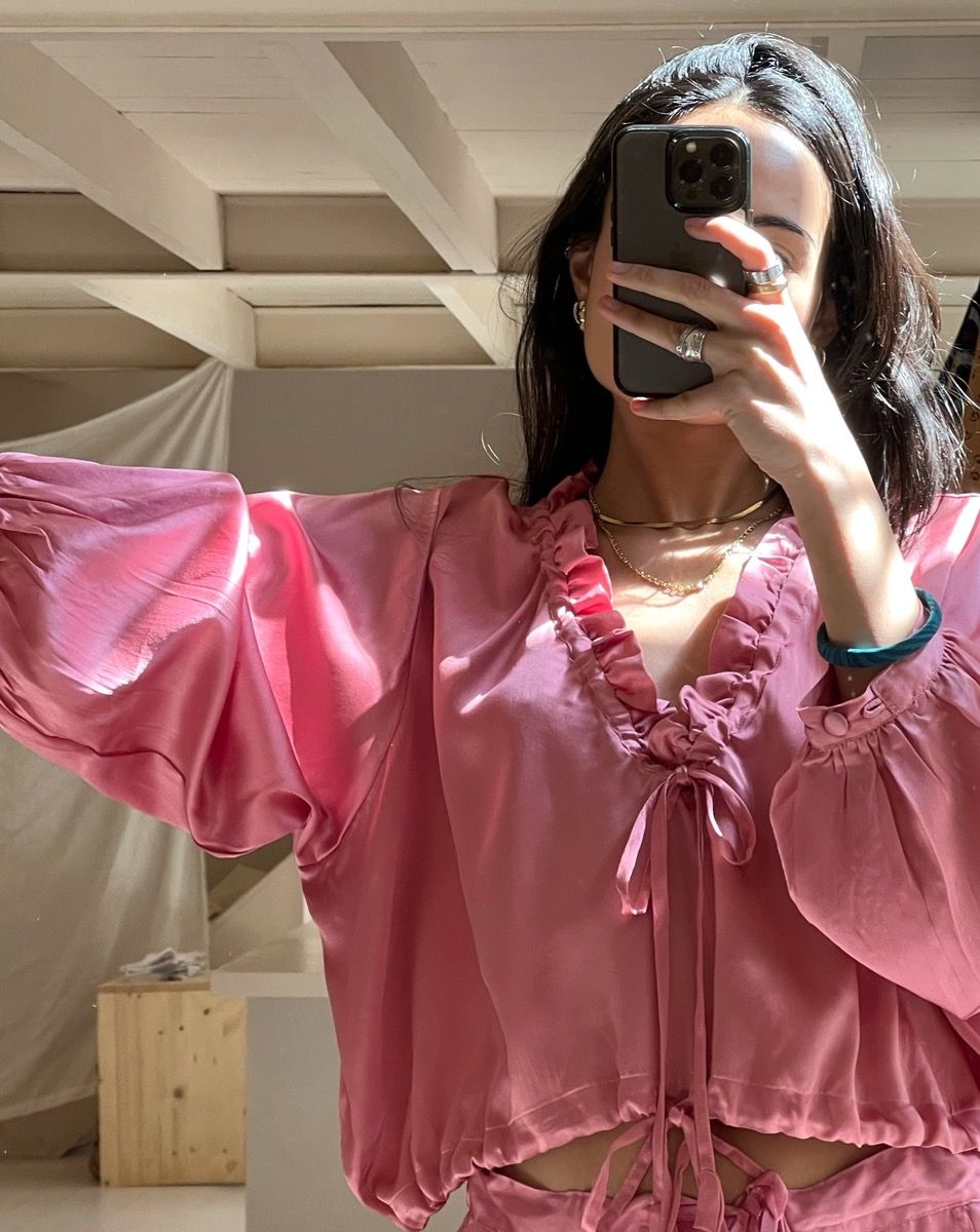 blouse dusty pink