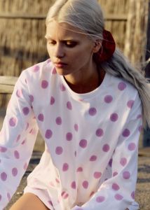 Alfie Long Sleeve Tee - Pink Polka